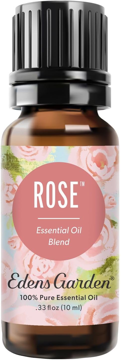 Edens Garden Rose Essential Oil Blend – 100% Pure Therapeutic Grade, Aromatherapy, Relaxation, Skin Therapy, Clean Perfume & Fragrance Alternative, Floral Aroma for Diffusers & DIY 10 ml (.33 fl oz)