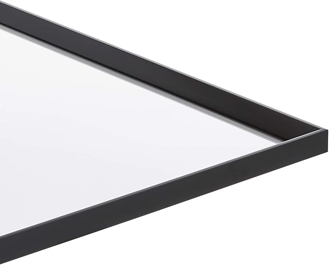 Amazon Basics Rectangular Wall Mount Mirror 24" x 36", Peaked Trim, Black