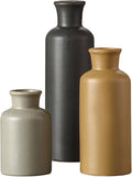 CWLWGO-Ceramic Vase Set of 3,Small Vases for Home Decor,Farmhouses Decorative vase,Suitable for Shelf Decor,Living Room Table Bookcase Fireplace Decorations.Multicolored.