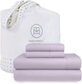 Threadmill Cotton Full Size Sheet Set| 100% Cotton Sheets for Full Size Bed | Solid Sateen Full Bed Sheets Set with 16” Elasticized Deep Pocket | Soft Breathable 4-Piece Cooling Sheet Set | Lilac
