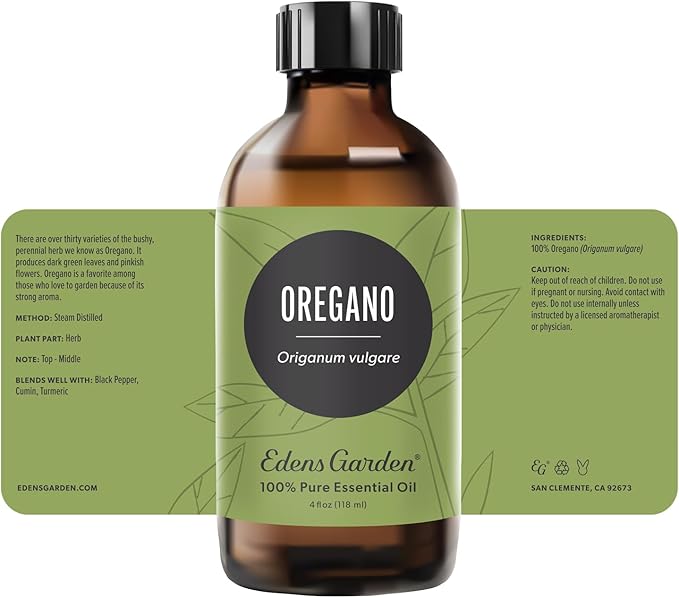 Edens Garden Oregano Essential Oil- 100% Pure Premium Grade, Undiluted, Natural, Therapeutic, Aromatherapy, The Best for Diffuser, Candle, Laundry, Humidifiers 118 ml (4 fl oz)