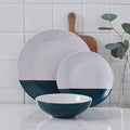 Stone + Lain Lizzy Stoneware 12-Piece Round Dinnerware Set, Emerald Green