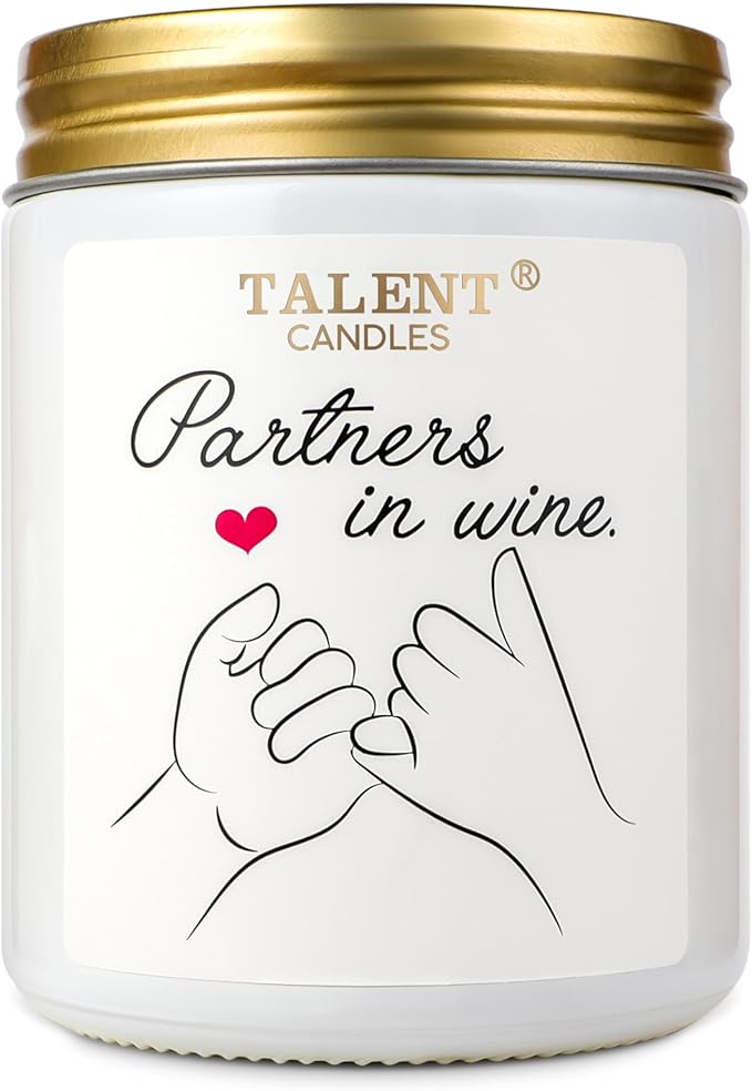 Best Friend Candle - Friendship Gifts for Women & Men - Scented Candle Funny Birthday Gifts - Champagne Cassis & Honey Scented Candle
