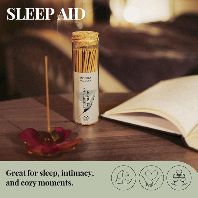Unwind & Balance – Innergy Morinda Root Incense Sticks, Natural Herbal Blend with White Peony & Oud (Agarwood) for Relaxation, 150 Sticks