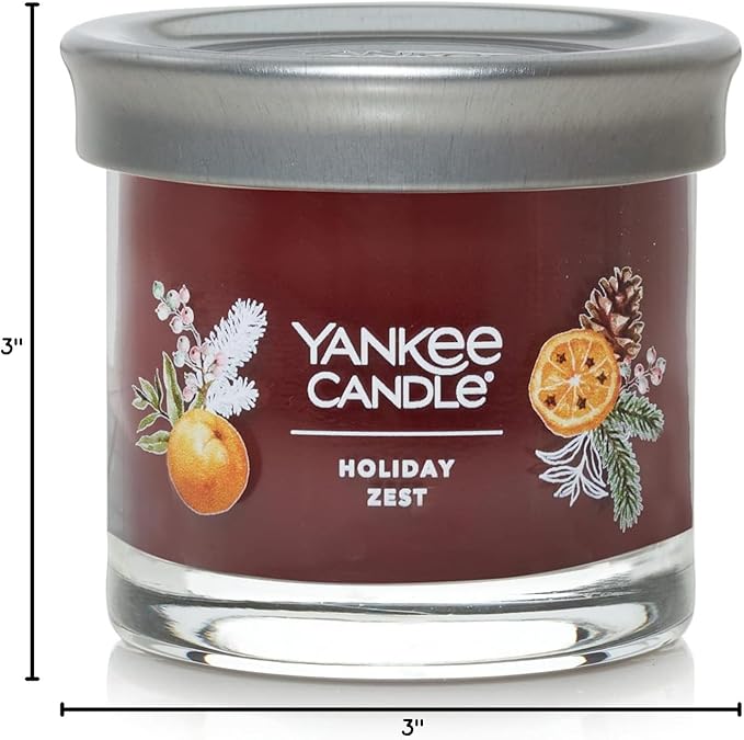 Yankee Candle Holiday Zest Scented, Signature 4.3oz Small Tumbler Single Wick Candle, Over 20 Hours of Burn Time, Christmas | Holiday Candle