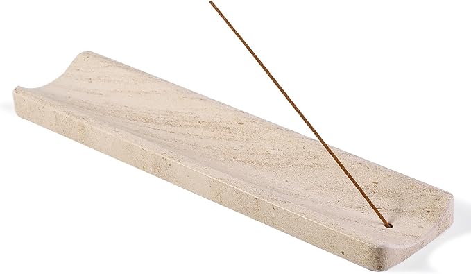 Koville Marble Incense Holder, Incense Holder for Sticks, Incense Sticks Holder Ash Catcher for Meditation Yoga SPA, Natural Stone Incense Burner, Home Table Decor