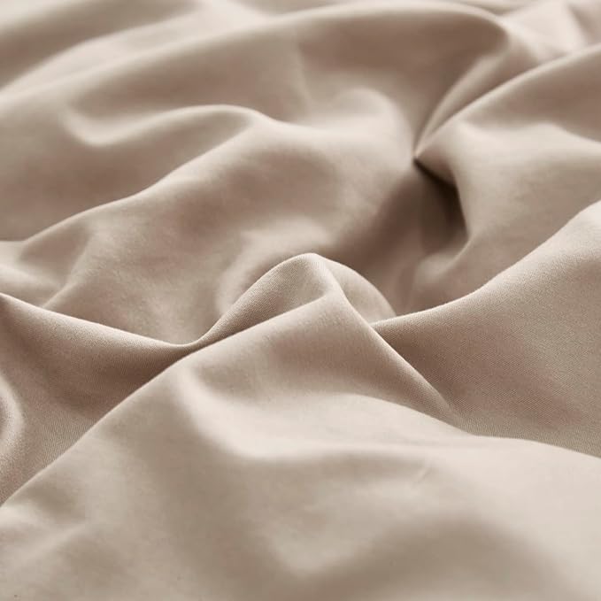 KAREVER Taupe Comforter Queen Khaki Bedding Set Women Soft Dark Champagne Bedding Set Men Breathable Cream Coffee Comforter Set Queen
