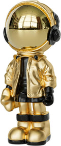 Small Figurine Statue Astronaut Sculpture Decor,Sculpture for Home Decor,Arts Gold Shelf Decoration,Cool Metal Mask Table Decor,Mini Ornament