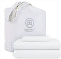 Threadmill Cotton Twin Sheet Set | 100% Cotton Sheets for Twin Size Bed | Solid Sateen Twin Bed Sheets Set with 16” Deep Pocket | Soft Breathable 3-Piece Cooling Sheet Set | White