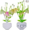 AUSAYE 2 Pack LED Sensor Night Light Plug-in NightLight Color Changing Lamp Mushroom Decor, Mini Cute Night Lights for Kids Adults Bedroom,Toilet, Bathroom, Stairs, Kitchen, Hallway