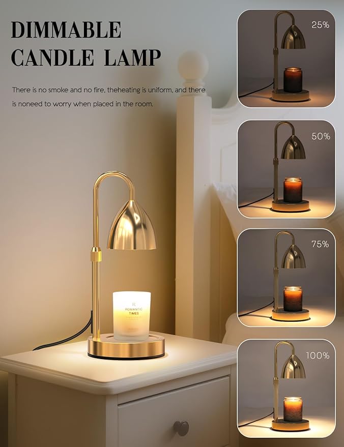 Candle Warmer Lamp with Timer Dimmable, Lamp Candle Warmer Birthday Gifts for Women, Adjustable Wax Melter Warmer for Jar Candles, House Warming Gift Home Decor