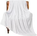BEDELITE Fleece Blanket White Throw Blanket for Couch & Bed, Luxury Plush Cozy Fuzzy Blanket 50" x 60", Super Soft Warm Lightweight Throw Blanket for Travel Camping