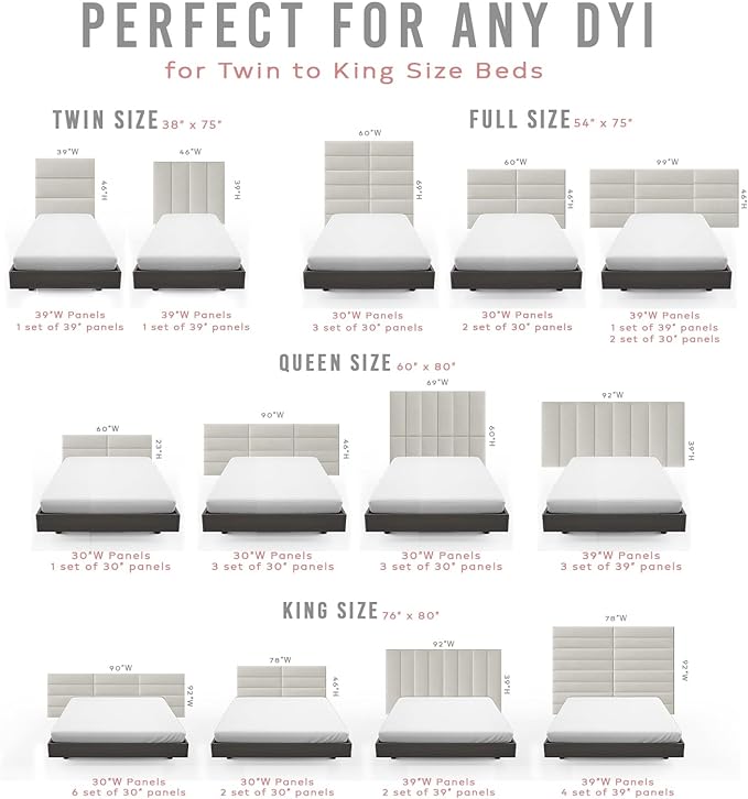 Vänt Upholstered Wall Panels - King/Cal King Size Wall Mounted Headboards - Ribbed Terracotta - Twin/King - Set of 4 Panels (Each Individual Panel 39"x11.5")