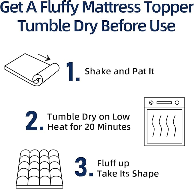 Mattress Topper Twin XL for Back Pain, Extra Thick Mattress Pad Cover, Plush Pillow Top, Deep Elastic Pocket, Grey,39"X80"+20"