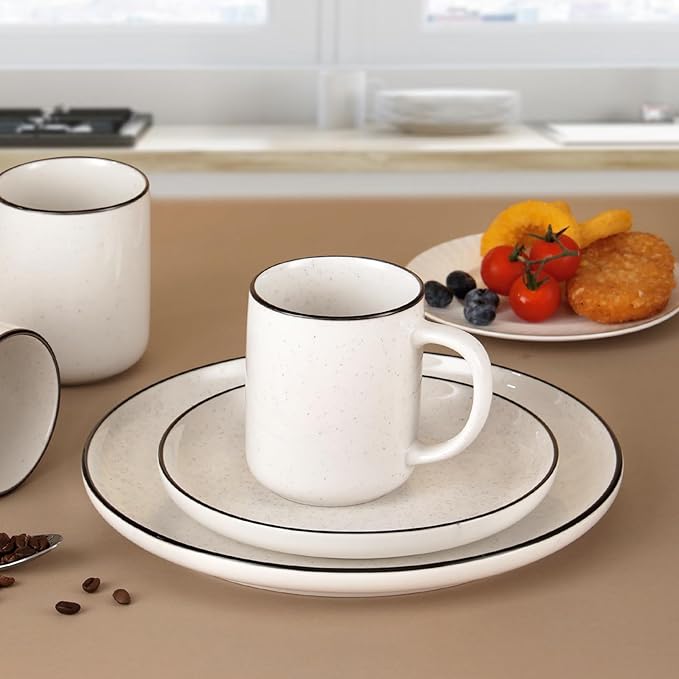 Coffee Mugs Set of 6, 12 oz Coffee Cups Ceramic, Ceramic Coffee Mug with Handle and Speckled Patterns for Latte, Tea, Cocoa, Milk, Cappuccino, Microwave & Dishwasher Safe