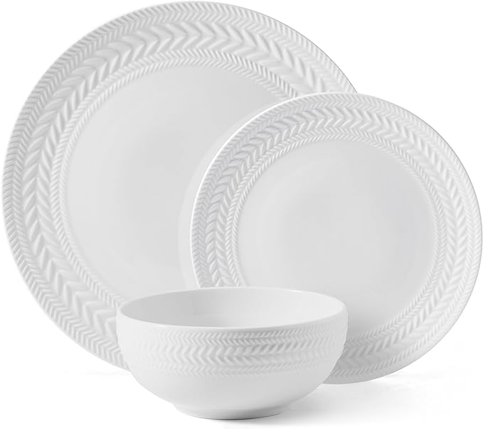 Pfaltzgraff Josephine 24 piece Dinnerware Set, Service for 8, White