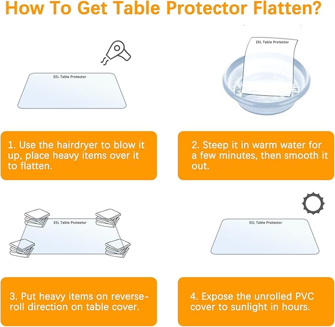 28 x 84 IN Clear Plastic Dining Table Protector Tablecloth Desk Pad Mat Wooden Furniture Coffee Wood End Bar Pub Bistro Banquet Long Dinner Table Cloth Top Protection Cover Waterproof Liner PVC Vinyl
