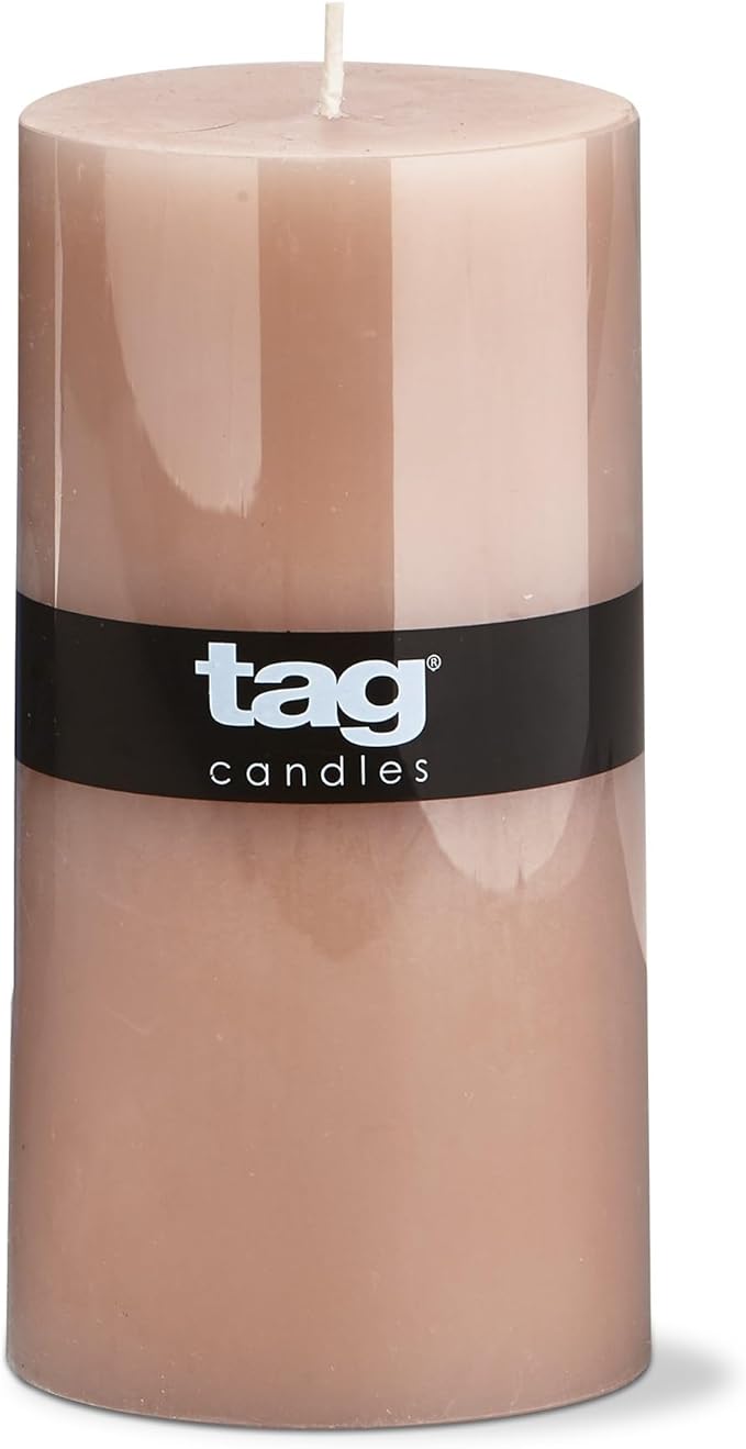 tag Color Studio 3X6 Pillar Blush Smokeless Paraffin Wax Burn Time 85 Hours 3x6 Blush