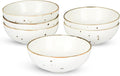 Esfour Round Porcelain Bowls - 18 Ounce - Set of 6 - Microwave, Oven, Dishwasher-Safe, Scratch Resistant, Porcelain Durable Small Dishes Bowls for Cereal, Salad, Pasta, Soup Dessert - Assorted Classic