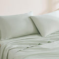 Linen Closet Luxury Cotton 144 Thread Count Organic Cotton Standard Pillowcases, Set of 2, Light Green