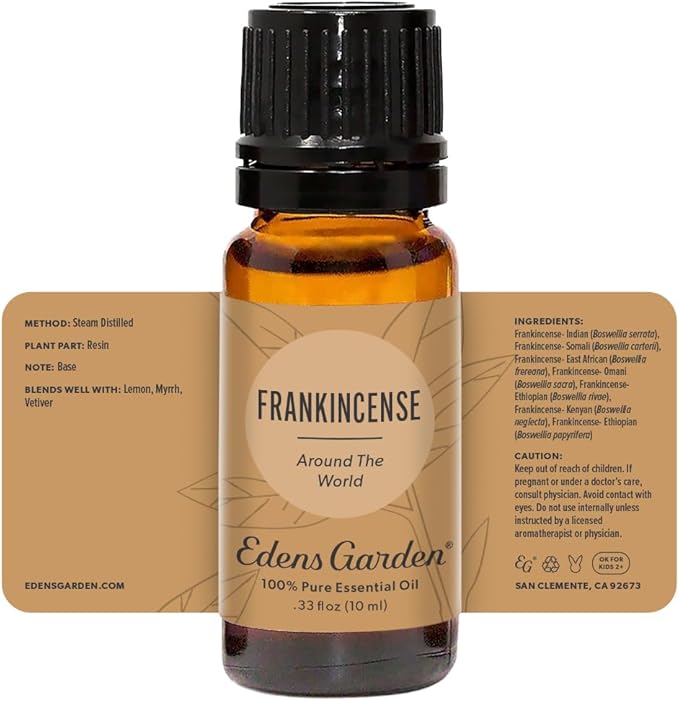 Edens Garden Frankincense Around The World Essential Oil- 100% Pure Premium Grade, Undiluted, Natural, Therapeutic, Aromatherapy, The Best for Diffuser, Skin, Face, Hair 10 ml (.33 fl oz)