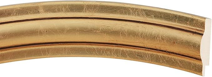 OVALCREST Round Beveled Wall Mirror for Home Decor - Philadelphia Style - Gold Leaf - 34x34 Outside Dimensions