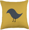 Cute Scandinavian Animals Designs Chic Scandinavian Birds Minimalistic Animal Danish Throw Pillow, 18x18, Multicolor