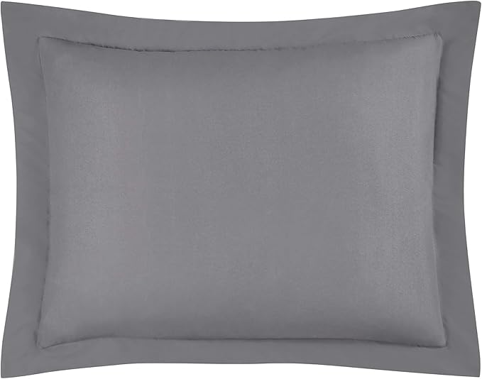 Chezmoi Collection 3-Piece All Season King Comforter Set Gray, Soft Quilted Down Alernative Duvet Insert with Corner Tabs, Lightweight Microfiber Bedding, 102 x 90 Inches