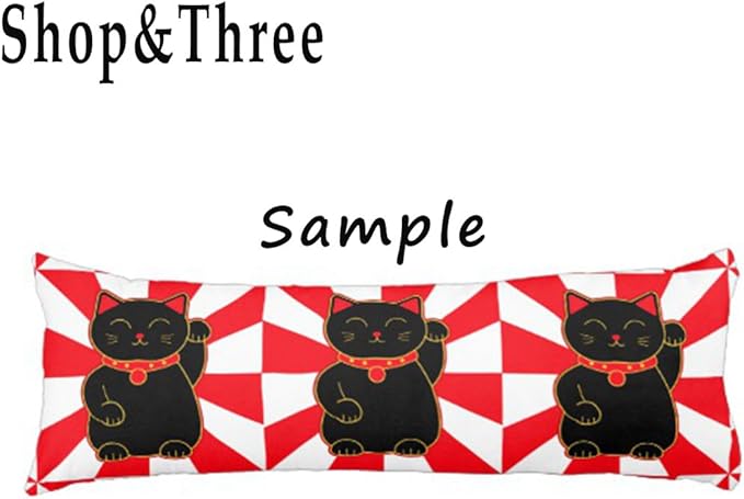 Shop&Three Custom Design 100% Cotton Pillowcase, Multicolor, 20' x 60', Personalized Pet Photo, Outdoor/Indoor Throw Pillowcase