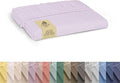Linen Home 100% Cotton Percale Weave Fitted Sheet, King Size, Iris Lilac, 1 Deep Pocket Fitted Sheet, Fits Mattress Upto 16" Crisp and Cool Strong Bed Linen, 78"X80"+15"
