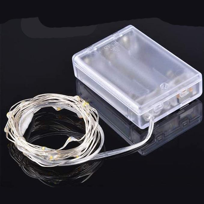 String Lights,Waterproof LED String Lights Fairy String Lights Starry ,Battery Operated String Lights for Indoor&Outdoor Decoration Wedding Home Parties Christmas Holiday. (Warm White, 10Ft/4pc)