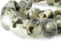 Jumbo Recycled Glass Beads, 21–25mm – African Sea Glass for Wall Hangings, Coffee Table Decor, Shelf Styling, and Home Accents – (Black Camouflage) – The Bead Chest