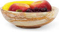 Radicaln Marble Fruit Bowl 10" Inches Green Onyx Handmade Fruit Dish for Kitchen Counter, Decorative Bowl for Dining Table, Coffee Table Centerpiece, Banana Holder, Home Decor Accent & Candy Bowl