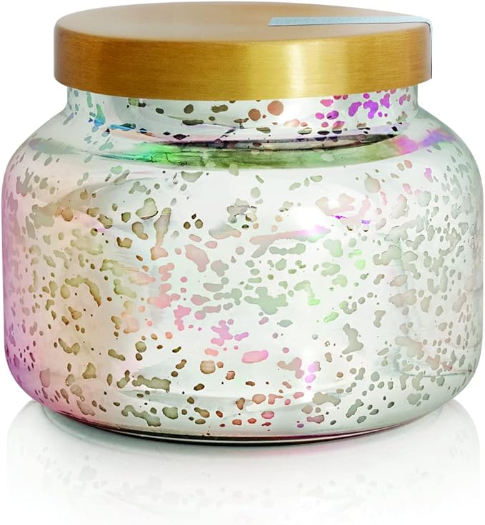 Capri Blue Mercury Iridescent Scented Candles for Home - Long Lasting Decorative Jar Luxury Candles - Gifts for Women & Men - Soy Wax Blend - Blue Jean (19 oz)