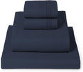 Mellanni California King Sheets Set - 4 PC Iconic Collection Bedding - Hotel Luxury, Extra Soft, Cooling Bed Sheets - Wrinkle, Fade, Stain Resistant (Cal King, Navy Blue)