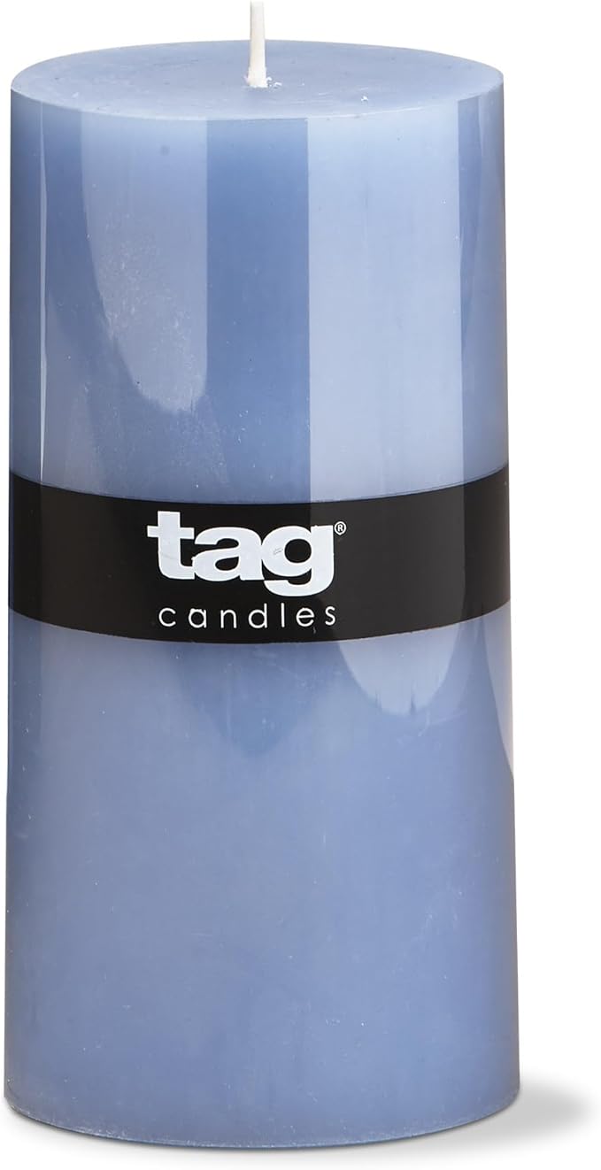 tag Color Studio 3X6 Pillar Blue Smokeless Paraffin Wax Burn Time 85 Hours 3x6 Blue