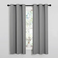 NICETOWN Silver Grey Blackout Curtain Panels for Bedroom, Thermal Insulated Grommet Top Blackout Draperies and Drapes (2 Panels, W34 x L63 inches)