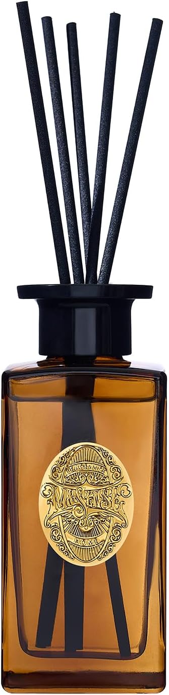 M&SENSE 6.3 oz Large Reed Diffuser Set | Under The Fig Scent Home Oil Diffuser with Sticks | Hotel Collection Non-Toxic Essential Oil |for Bedroom Bathroom Living Room