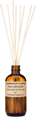Cardamom Coffee Reed Diffuser Set | Handmade in the USA by American Workers | Lasts For 2-3 Months |