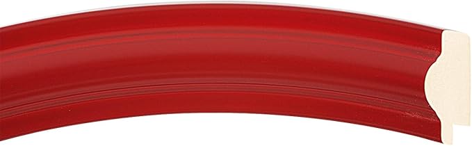 OVALCREST Round Beveled Wall Mirror for Home Decor - Philadelphia Style - Holiday Red - 28x28 Outside Dimensions