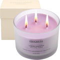 Scented Candle for Home, Lemon Lavender Essential Oils Fragrant, Soy Wax 12.4oz Large Capacity,3-Wick 70 Hours Burn,for Festival Luxury Gift,Sleep Relaxation Ambience