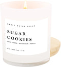 Sweet Water Decor Sugar Cookie Candle - Buttercream Frosting and Vanilla Winter Holiday Scented Soy Candles for Home - 11oz White Jar + Wood Lid Candle, 50+ Hour Burn Time, Made in The USA