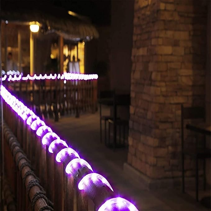200ft LED Rope Lights Outdoor, 1440 LED Flexible Tube Lights with 8 Modes, Waterproof LED Rope Lighting for Outside, Garden, Patio, Bedroom, Party, Pool, Fences, Indoor Outdoor Decoration (Purple)
