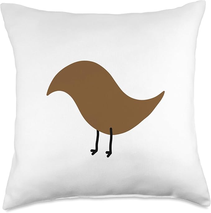 Cute Scandinavian Animals Designs Chic Scandinavian Birds Minimalistic Animal Throw Pillow, 18x18, Multicolor