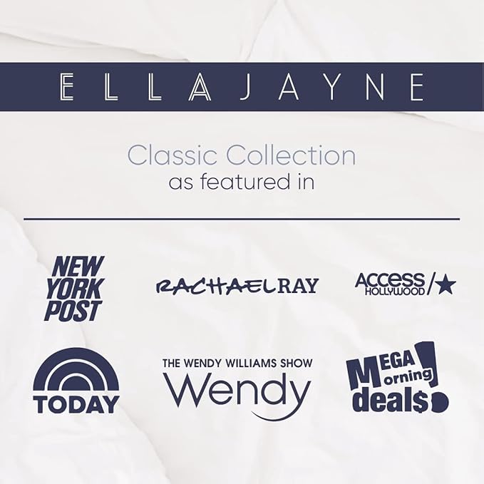 Ella Jayne Cotton Percale Sheets California King (4 Pieces) Permium 100% Cotton Percale TC300, Hotel Luxury Collection, Deep Pockets and Cooling California King Percale Sheets (White)