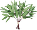 GREENTIME 8 Pack Faux Eucalyptus Stems with Seeds 13 Inches Artificial Seeded Leaves Branches Greenery Stems for Bridal Wedding Bouquet Vase Table Centerpiece Decor
