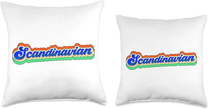 Scandinavian Scandinavic Scandinavia Roots Nordic Throw Pillow