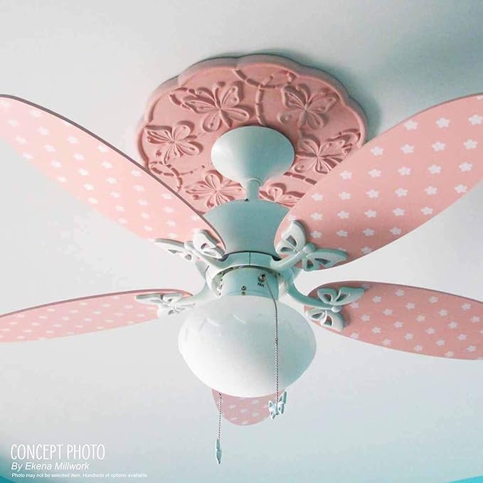Ekena Millwork 12 1/2"OD x 3 7/8"ID x 3/4"P Bradford Fits Canopies up to 6 5/8" Ceiling Medallion, FireBrick