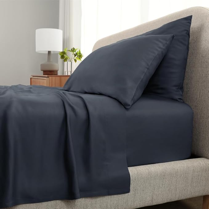 Cariloha Aloha Soft 4-Piece Sheet Set | Cape Blue | Split King | Made from 100% Viscose derived from Bamboo | Introductory Sheet Line