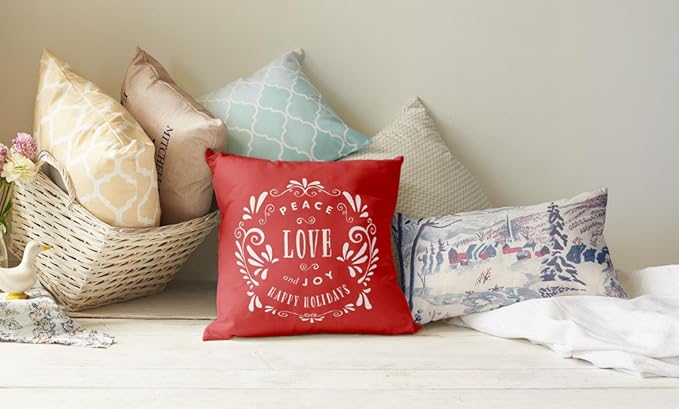 Shop&Three Custom Design Photos or Text Outdoor/Indoor Throw Pillowcase,Personalized Pet Photo Pillow, Love Photo Throw Pillowcases, Wedding Keepsake Throw Pillow Covers 12" x 18"